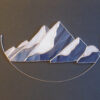 Hanging Suncatcher Stained Glass Panel Mountains this is landscape stained glass is a unique handmade decor, idea for birthday and Christmas gift. This cute miniature art can decorate your the window and wall in your home and garden outdoor decor.