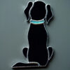Hanging Suncatcher Dog Retriever Labrador stained glass window is a unique handmade decor, idea for birthday and Christmas gift for an animal lover. This cute miniature art can decorate your home and garden outdoor decor, and pet loss memorial.